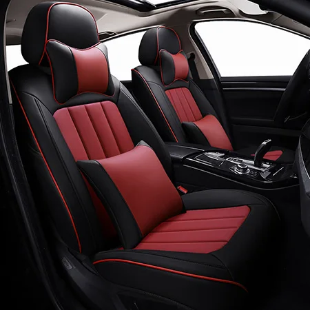 Изготовленный На Заказ Кожаный чехол для сиденья автомобиля Mercedes Benz b class B180 B200 B260 W245 W246 автомобильные чехлы для сидений - Название цвета: Red Deluxe