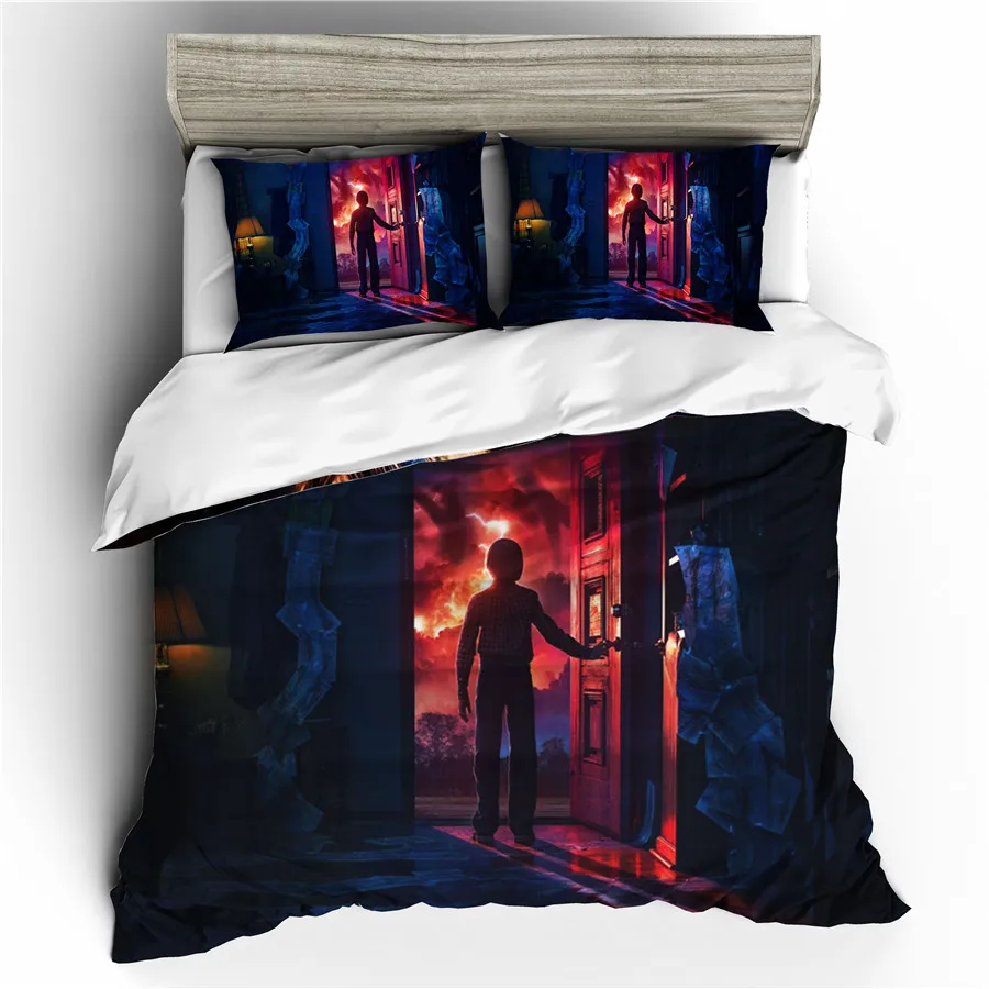 Dropshipping Bedding Set 3D Printed Duvet Cover Bed Set Stranger Things Home Textiles for Adults Bedclothes with Pillowcas Dropshipping Bedding Set 3D Printed Duvet Cover Bed Set Stranger Things Home Textiles for Adults Bedclothes with Pillowcas