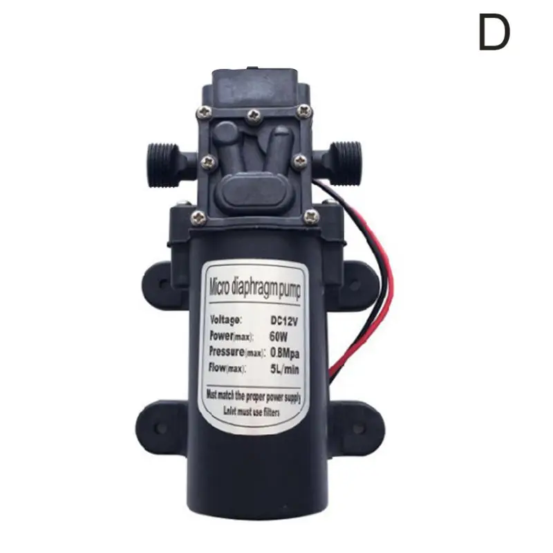 Мембранный насос DC 12 В 60 Вт 5л/мин 120PSI самовсасывающий водяной насос высокого давления - Цвет: H-4