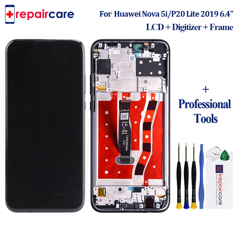 ЖК дисплей 6 26 дюйма для Huawei Nova 5i сенсорный экран с цифровым преобразователем в