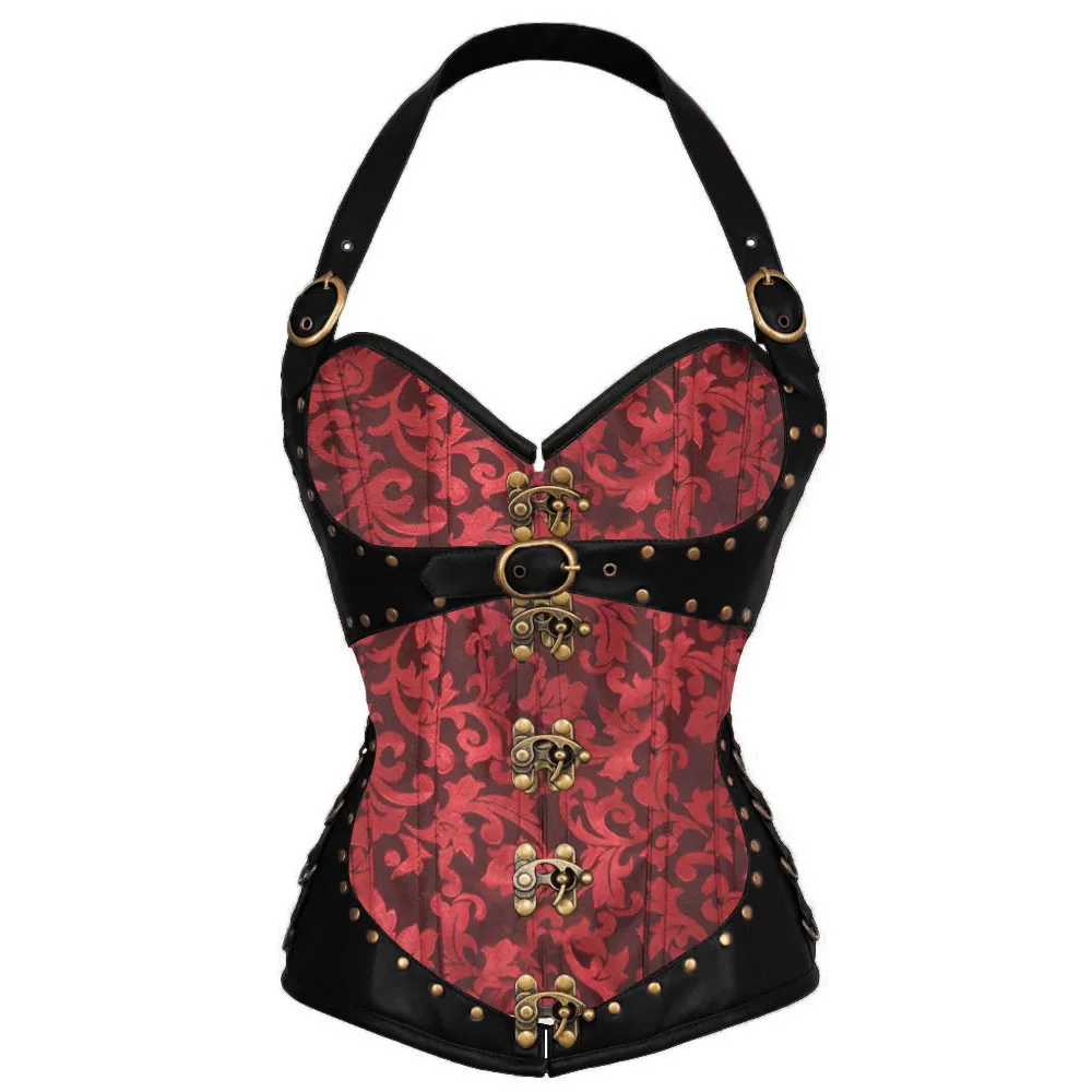 Steampunk-Brocade-Clasp- Corset-LC50032-17-1 ͸?