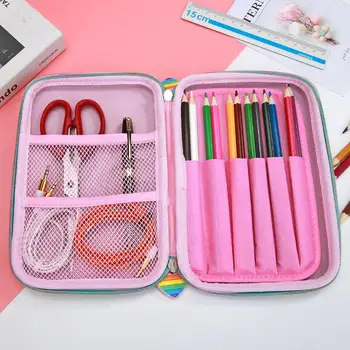 

Creative Sequin Mermaid Stationery Pencil Box EVA Animal Makeup Large Zipper Bag Reasonable Layout and Powerful Space