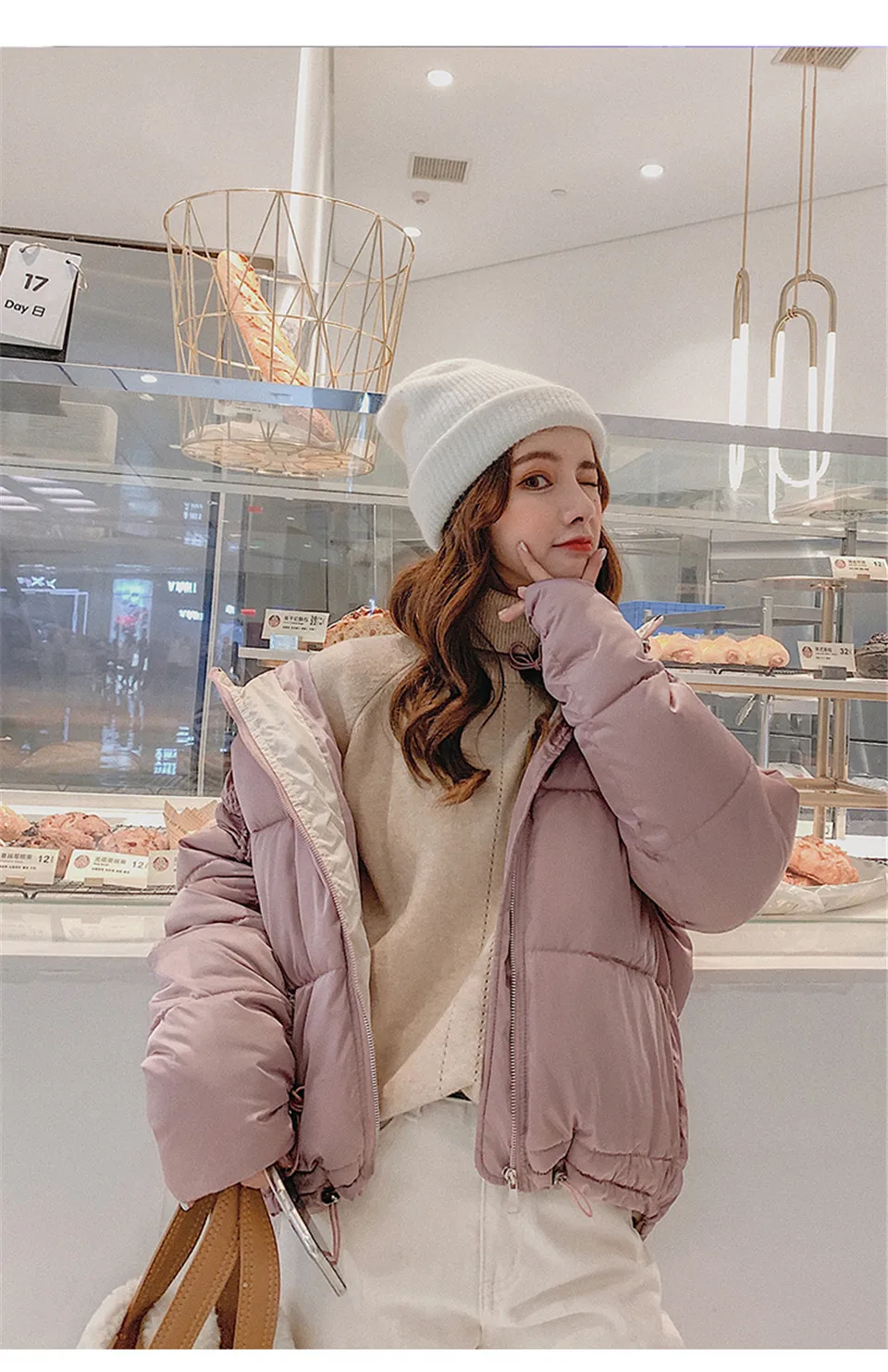 New Solid Hooded Female Women Warm Winter Jacket Fashion Womens Loose Outwear Parkas for Women Winter Cotton Padded Coat