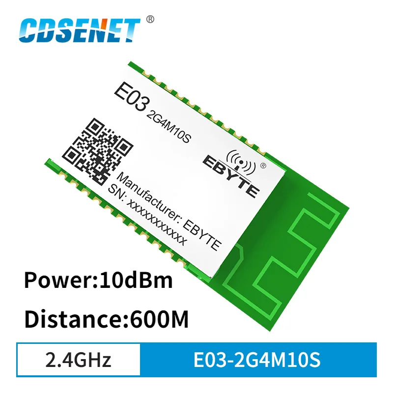 SR8359 2.4G ISM Band 600m Range 512KB Flash 10dBm PCB Antenna 3.3V 32 Digit MCU GPIO TCXO Module E03-2G4M10S Can Be Re-developed