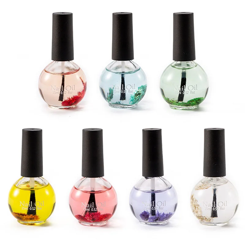 15ML Nail Nutrition Oil Mild Non Irritating Skin Friendly Dried Flowers