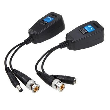 

10 Pair Passive Video/Power Balun Upgraded 1080P - 5MP BNC To RJ45 Long Distance Network Transceiver Cat5E / Cat6 Cable To BNC M