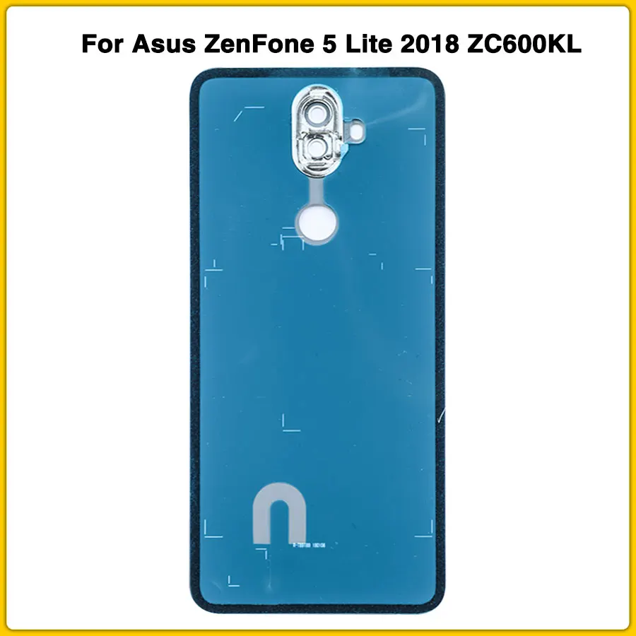 Задняя крышка ZC6000KL для Asus ZenFone 5 Lite ZC600KL задняя крышка батарейного отсека стеклянный задний корпус чехол+ объектив камеры