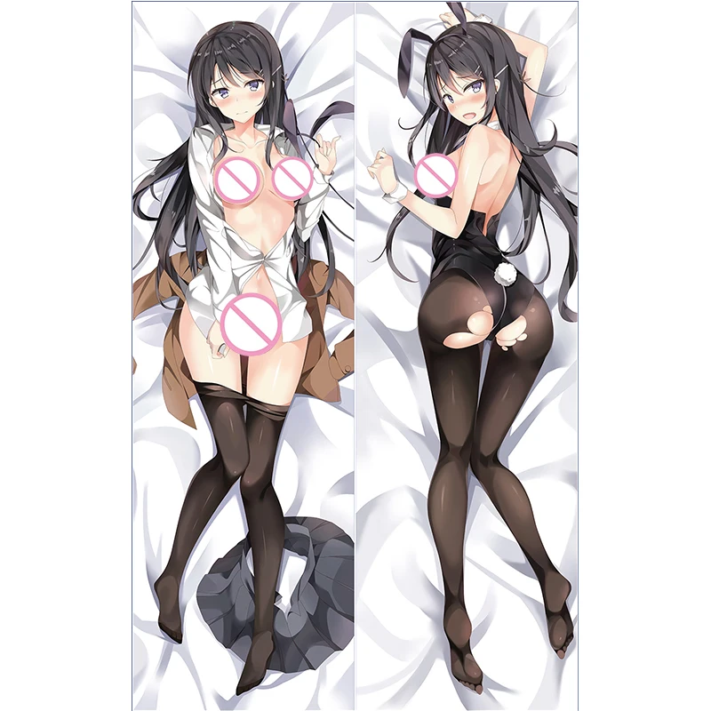 Чехол для подушки с изображением персонажа из аниме Seishun Buta Yarou wa Bunny Girl Senpai no Yume wo
