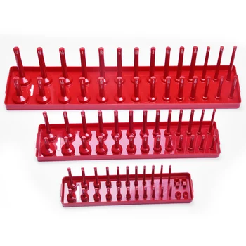 

6PCS Plastic Socket Tray 1/4 3/8 1/2 Metric SAE Rack Holder Storage Hot Sale~
