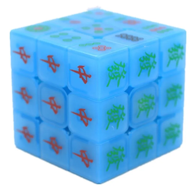 Zcube маджонг 3x3x3 фосфоресцирующий магический куб безопасный АБС-пластик ультра-Гладкий 3x3 скоростной Твист Головоломка Куб детские игрушки подарок