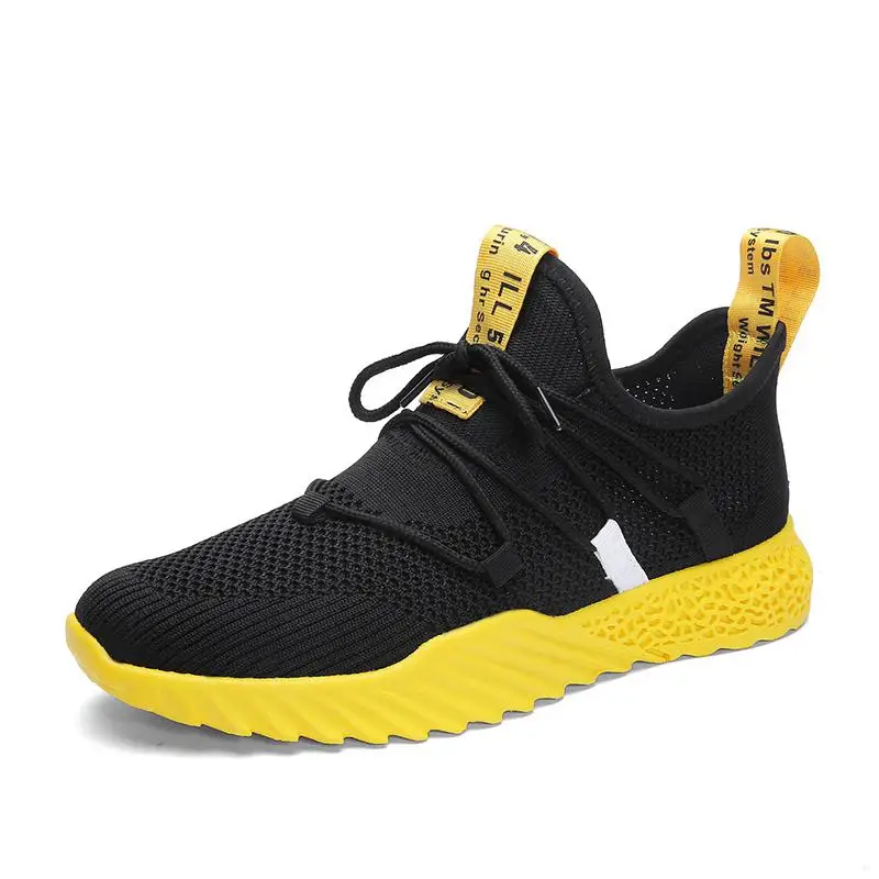 Ultra Light Running Shoes Mens Fly Weave Sneakers 2019 Lace Up Jogging Shoes Man Cheap Breathable Athletic Footwear Trainers