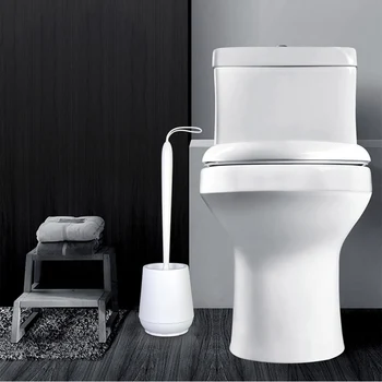 

Toilet Brush Silicone Soft Bristle Base Holder Bathroom Lavatory Cleaning Set For Toilet Bathroom Accessories Set Household Item