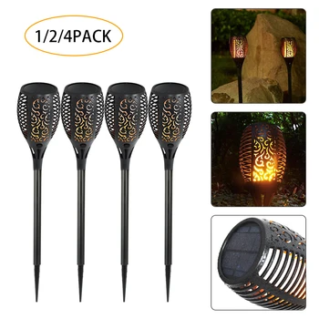 

96 LED Waterproof Flickering Solar Flame Lamp Light Control Garden Torch Light Outdoor Landscape Decoration Pathway Lawn Light