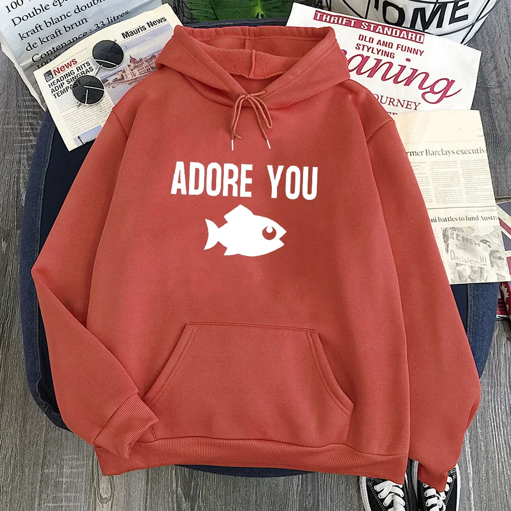 

ADORE YOU Hoodie Streetwear Women Harry Styles Hoodies Casual Print Pullovers Korean Tops 2020 Fashion Girls Top Pink