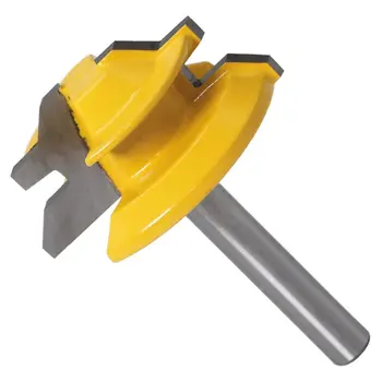 

45 Degree Miter Lock Tenon Milling Woodworking Router Bit 6mm Shank Cutter Tool