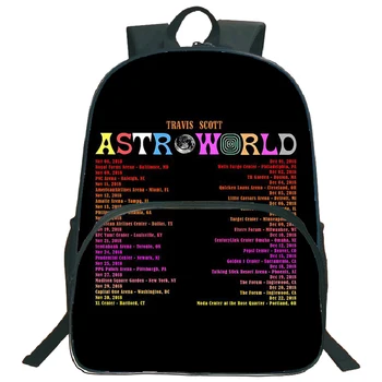 

Novelty Travis Scotts ASTROWORLD Letter Backpack Teens Schoolbag Hip Hop Travel Rucksack WISH YOU WERE HERE Boys Girls Bookbags