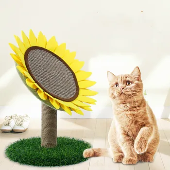 

Pet Supplies Sisal Sunflower Cat Scratching Table Cat Grinding Claw Toy Round Cat Scratching Board
