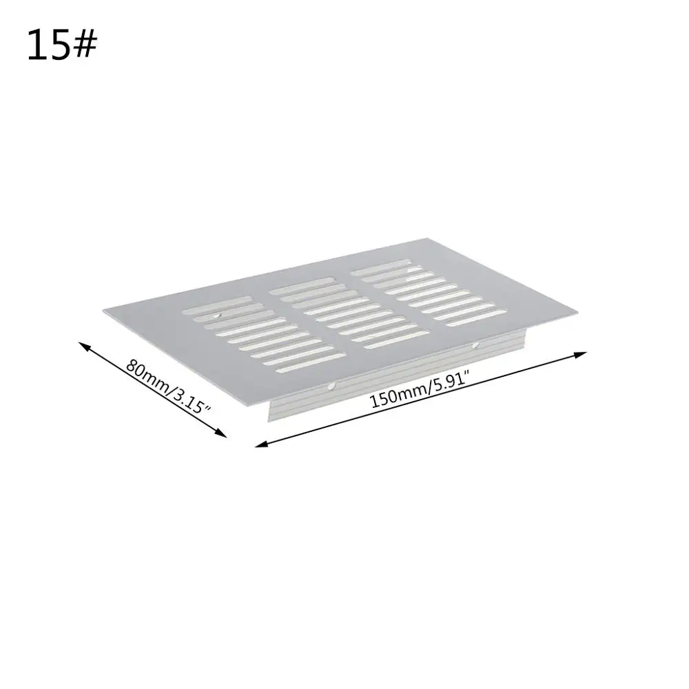 15 Aluminum Alloy Air Vent Perforated Sheet Web Plate Ventilation Grille - Цвет: 15