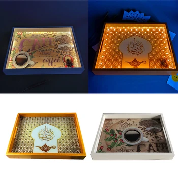

Wooden Solid Serving Tray with Handle Platter Decorative Tray for Home Breakfast in Bed Tea Coffee