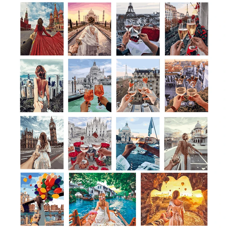 

Diy 5D Diamond Painting Customizable Woman's Back View and Raised E Wine Glass Travel Square Round Diamond Handmade Gift Home