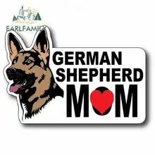 EARLFAMILY 13cm x 9.3cm for German Shepherd Mom Dog Lover Car Stickers Vinyl JDM Bumper Trunk Truck Graphics Waterproof Anime