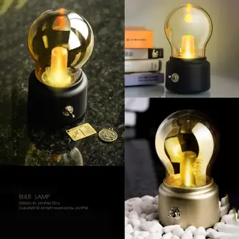 

2020 New Year Led bulb Classical blowing desk lamp decoration light Retro USB Rechargeable Night Light Desk Table LED Lamp