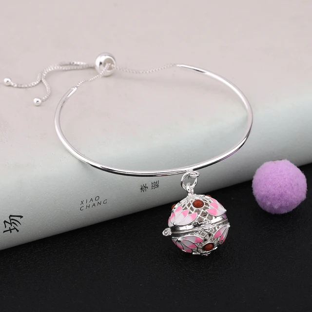 Vintage Aromatherapy Painting Bracelet Essential Oil Diffuser Perfume Bangle Jewelry Glowing Warm Color Ball Fashion Accessories 1PCS