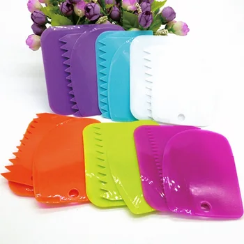 

Dessert Tools Cake Kitchen 3PCs/Set Pastry Dough Cutter Cake Slicer Baking Pasty Scraper Cake Blade Silicone Spatula Decoration