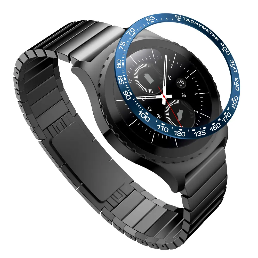 Hero iand gear s2 smartwatch чехол для samsung gear S2 классический 732 ободок кольцо смарт Кольцо клей чехол против царапин металлический круг