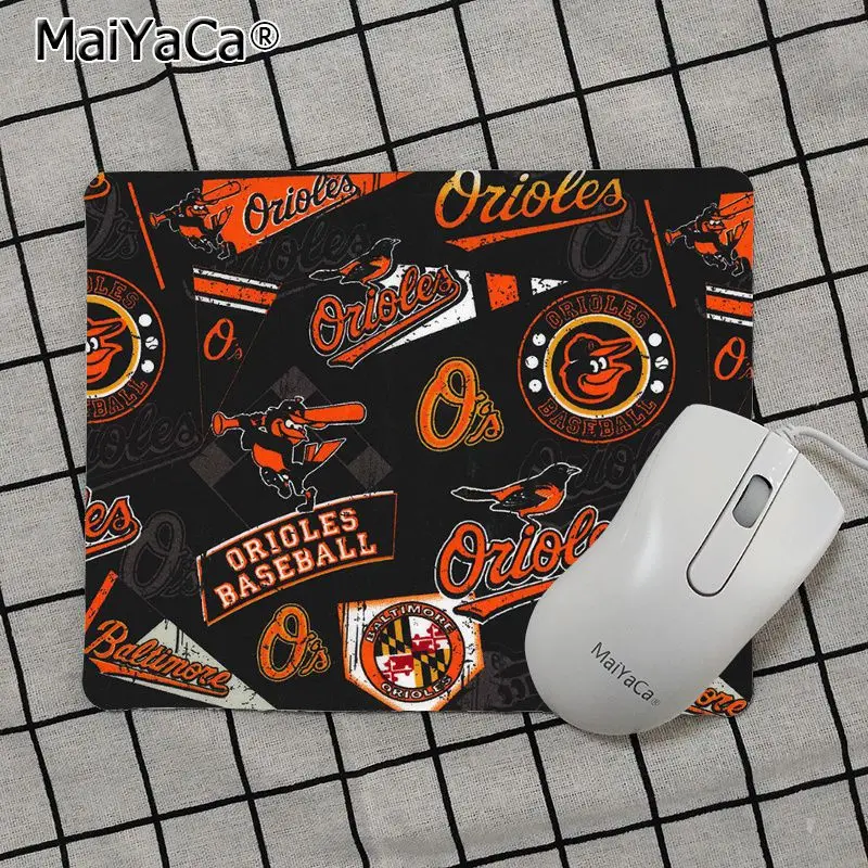 Maiya высокое качество Baltimore orioles противоскользящие прочные силиконовые компьютерные коврики Лидер продаж подставка под руку мышь - Цвет: No Lock Edge18x22cm