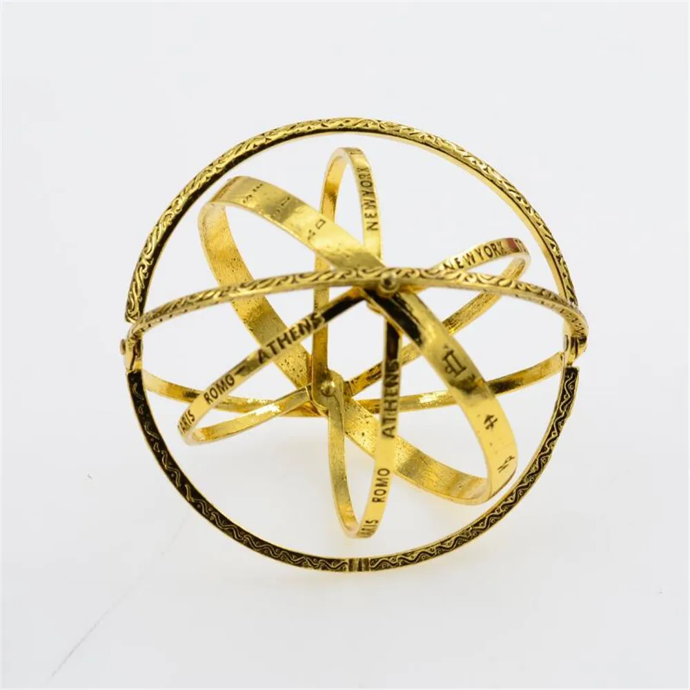 MLING Винтажный Золотой Серебряный астрономический шар браслет для пары для женщин - Окраска металла: SP0620A-EG
