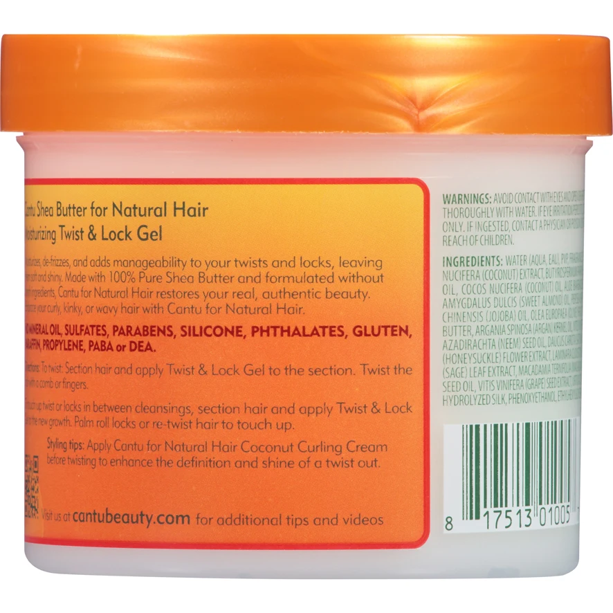 Original Cantu Shea Butter Natural Hair Moisturizing Twist & Lock Gel 13OZ 370g smooth hold
