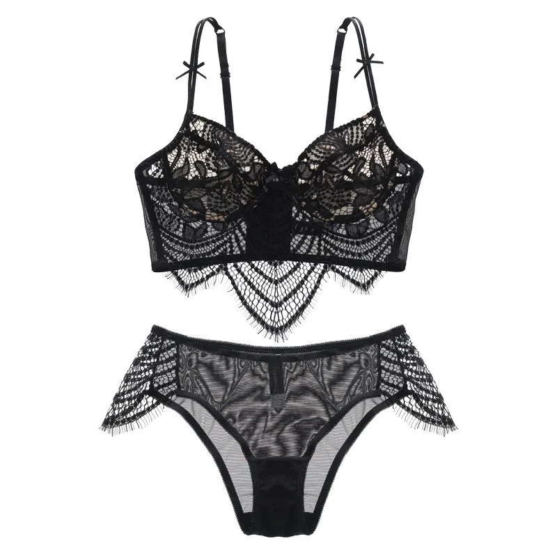 

CYHWR Woman Sexy Lingerie Lace Floral Adjustable Floral Bra Sets A B C Cup