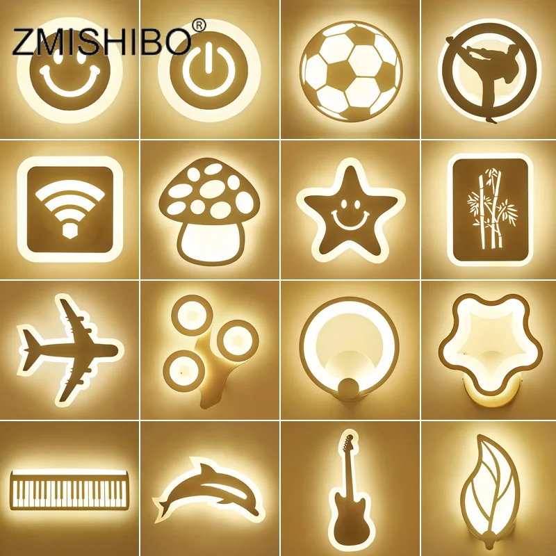 Zmisibo акриловый светодиодный настенный светильник художественный креативный