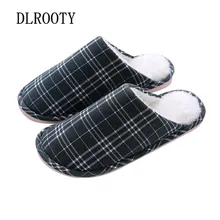 Мужские тапочки; зимняя теплая Домашняя модная обувь на платформе; Бесшумная Нескользящая короткая плюшевая обувь; мужские шлепанцы на плоской подошве; Повседневная однотонная удобная обувь