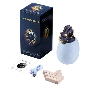 

Decorative Triceratops Eggs Smart Night Light 3 Colors Change Touch Switch LED Desk Lamp Lantern Novelty For Christmas Gift