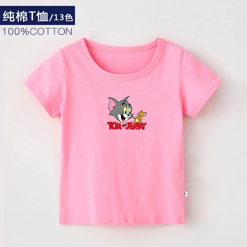 Korean-style Childrenswear Cartoon Children Summer BOY'S Short-sleeved T-shirt Pure Cotton Childrenswear 3