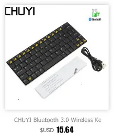 CHUYI портативная мини Bluetooth клавиатура беспроводная Тонкая черная компьютерная клавиатура для iPad iPhone Android, планшет, ноутбук PC