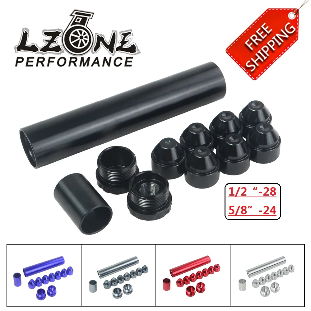 

FREE SHIPPING - Aluminum 1/2-28 or 5/8-24 Car Fuel Filter 1X6 Car Solvent Trap FOR NAPA 4003 WIX 24003 JR-AFF01-6
