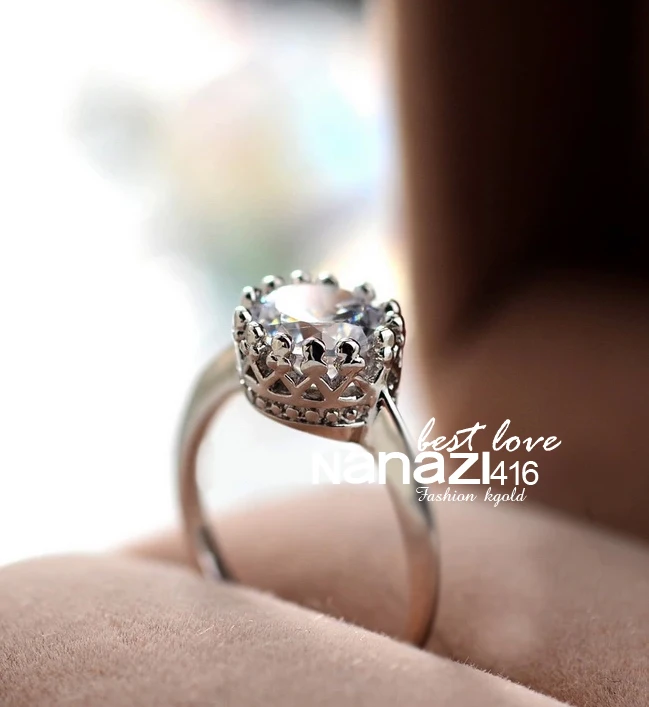 Массивное кольцо с короной, розовое золото, серебро, AAAAA, sona cz, обручальное кольцо, кольца для женщин, свадебные вечерние ювелирные изделия