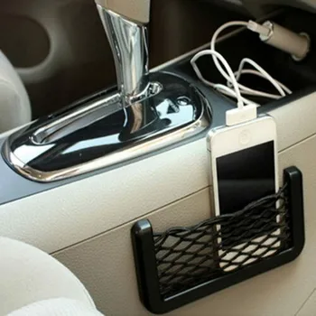 

New Universal Car Storage Net String Mesh Storage Bag Phone Holder Pocket Car Organizer Elastic String Net Car Accessories 2020