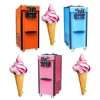 

Three-flavor ice cream machine commercial automatic vertical milk tea shop small soft ice cream machine Ocean freight