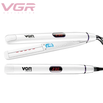 

Vgr V-501 Hair Straightener Curler Hair Flat Iron Negative Ion Infrared Hair Straighting Curling Iron Corrugation LED Display