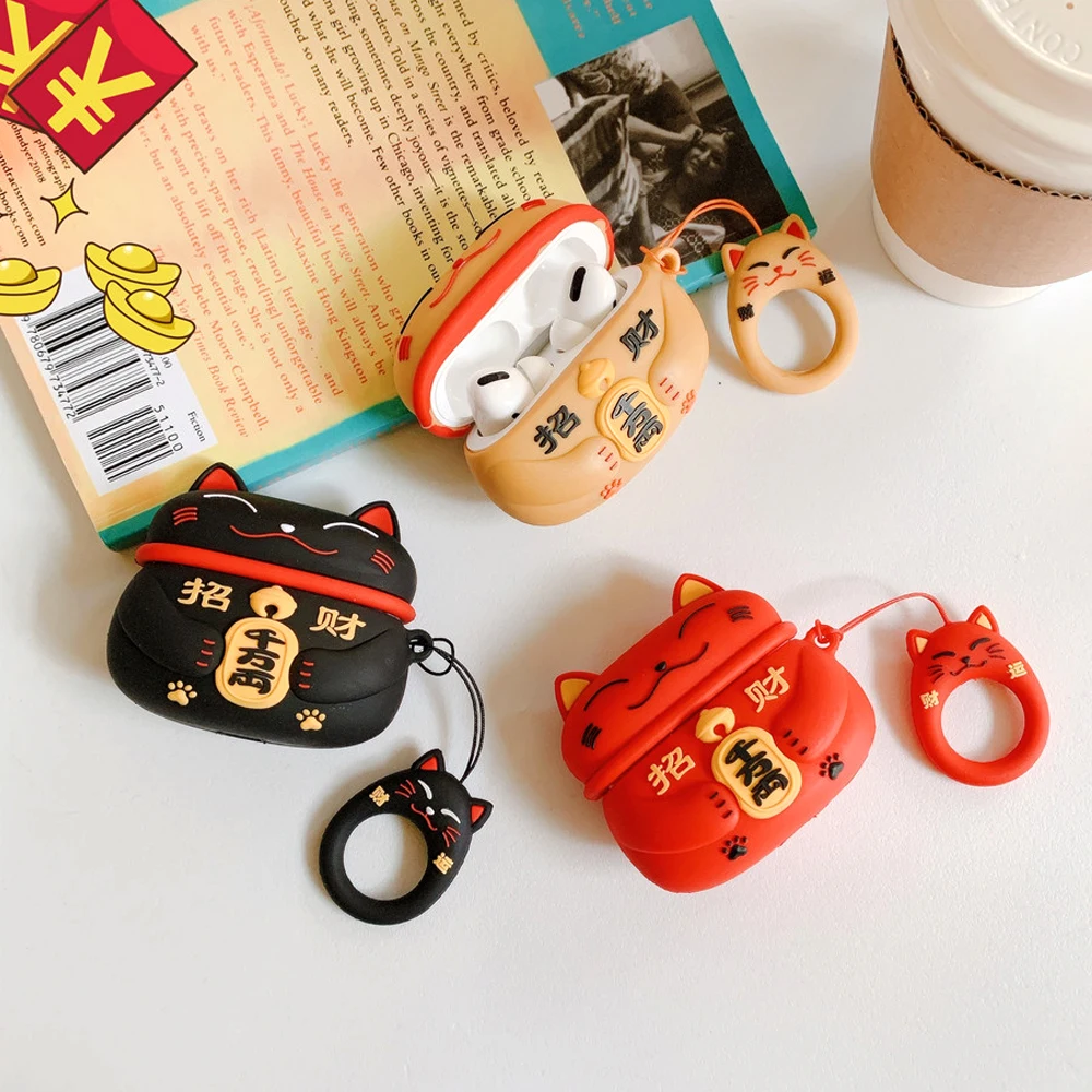 CHIPAL Прекрасный японский чехол Lucky Cat для AirPods Pro силиконовый Apple AirPod Air Pods 3 2 1