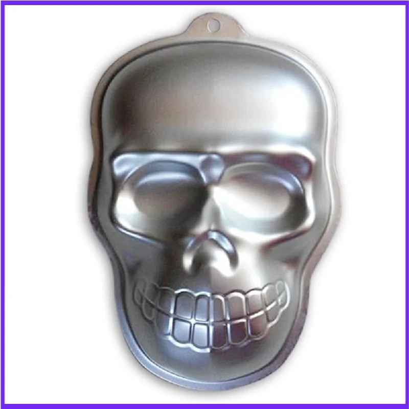 

Halloween series-The Aluminum Skull Shape Mould,Chiffon Cake,Alloy Cake Mold DIY Decorating Mould
