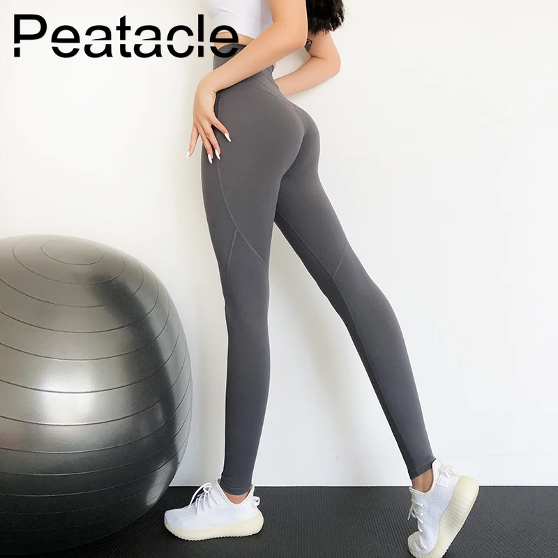 Peatacle Lulu Йога Спортивная одежда для Для Женщин Тренажерный Зал Леггинсы пластика Управление Высокая Талия Фитнес Йога брюки пуш-ап спандекс для девочек