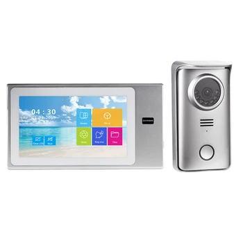 

Lermom ultrathin 8MM 7inch 4 wire Video-Intercom Camera Touch-Screen 720P door Phone intercom system