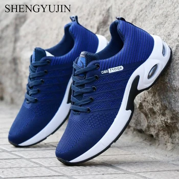 

SHENGYUJIN Spring and autumn new sports shoes men's shoes flying woven cushions running shoes men's wild survival shoes