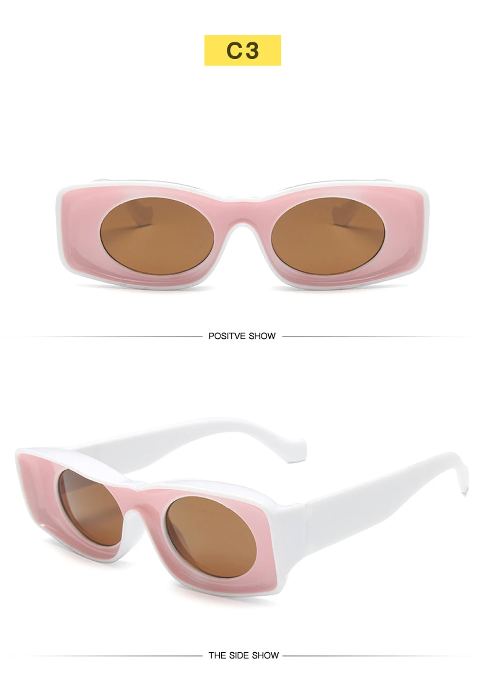 XaYbZc 2025 Punk Quadrat Sonnenbrille Frauen Luxus Marke Vintage Sonnenbrille Frauen Marke Gläser Frauen Mode Gafas De Sol Mujer – Detail 11