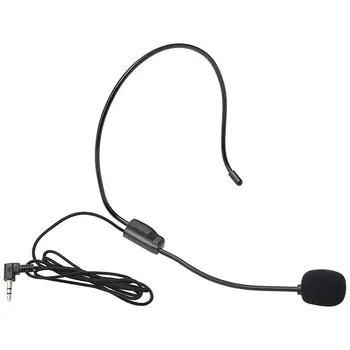

Portable 3.5mm Plug durable Headwear Microphone Voice Amplifier for iPhone Windows PC ABS material